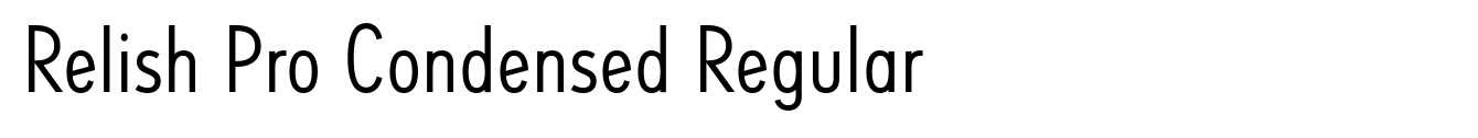 Relish Pro Condensed Regular